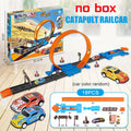 Pista de corrida de carros acrobáticos com rodas duplas, brinquedo educativo e interativo para crianças. Kit de trilhos para montar, ideal para meninos.