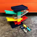 Pista de Corrida com Rampa para Carrinhos - Brinquedo Educativo para Meninos e Crianças - Quebra-Cabeça com Pista Deslizante e Carrinhos de Corrida - Brinquedo para Estacionamento de Carrinhos