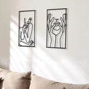 Painel Decorativo Feminino Vazado em Metal – Arte de Parede Moderna para Casa
