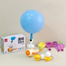 Brinquedo Montessori para Crianças com Bola de Sopro Flutuante e Apito - Três em Um - Brinquedo Educativo Sensorial para Desenvolvimento da Coordenação Motora Fina