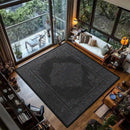 Retro Black Persian CARPET LIVE ROOM Luxury Home Decoration Bedroom Large Area Rugs Easy Cleaning Non-slip Floor Mats Bedside