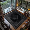 Retro Black Persian CARPET LIVE ROOM Luxury Home Decoration Bedroom Large Area Rugs Easy Cleaning Non-slip Floor Mats Bedside