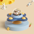 Brinquedo de Banho Baby Montessori com Ventosa Giratória, Chocalho Giratório e Brinquedo Sensorial para a Primeira Infância.