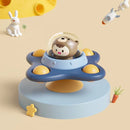 Brinquedo de Banho Baby Montessori com Ventosa Giratória, Chocalho Giratório e Brinquedo Sensorial para a Primeira Infância.