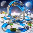 Brinquedo de Carro de Corrida Elétrico de Engenharia Magic Climbing da Space Track Toys Pista de Corrida Dobrável Flexível Carros Trem Brinquedo para Presente de Criança