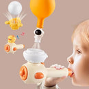 Brinquedo Montessori para Crianças com Bola de Sopro Flutuante e Apito - Três em Um - Brinquedo Educativo Sensorial para Desenvolvimento da Coordenação Motora Fina