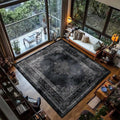 Retro Black Persian CARPET LIVE ROOM Luxury Home Decoration Bedroom Large Area Rugs Easy Cleaning Non-slip Floor Mats Bedside
