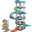 Pista de Corrida com Rampa para Carrinhos - Brinquedo Educativo para Meninos e Crianças - Quebra-Cabeça com Pista Deslizante e Carrinhos de Corrida - Brinquedo para Estacionamento de Carrinhos