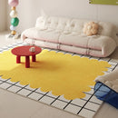 Tapete amarelo para sala de estar, estilo creme, amplo, para quarto, cabeceira, moderno, simples e elegante, tapete decorativo para mesa de centro.