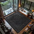 Retro Black Persian CARPET LIVE ROOM Luxury Home Decoration Bedroom Large Area Rugs Easy Cleaning Non-slip Floor Mats Bedside
