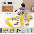 137-467 peças Carrinho de brinquedo elétrico infantil com trilho, brinquedo educativo de engenharia para crianças, brinquedo de trem com trilho, presente de aniversário para crianças