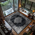 Retro Black Persian CARPET LIVE ROOM Luxury Home Decoration Bedroom Large Area Rugs Easy Cleaning Non-slip Floor Mats Bedside