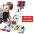 Pista de corrida de carros acrobáticos com rodas duplas, brinquedo educativo e interativo para crianças. Kit de trilhos para montar, ideal para meninos.