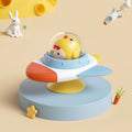 Brinquedo de Banho Baby Montessori com Ventosa Giratória, Chocalho Giratório e Brinquedo Sensorial para a Primeira Infância.