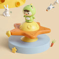 Brinquedo de Banho Baby Montessori com Ventosa Giratória, Chocalho Giratório e Brinquedo Sensorial para a Primeira Infância.