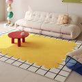 Tapete amarelo para sala de estar, estilo creme, amplo, para quarto, cabeceira, moderno, simples e elegante, tapete decorativo para mesa de centro.