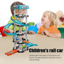 Pista de Corrida com Rampa para Carrinhos - Brinquedo Educativo para Meninos e Crianças - Quebra-Cabeça com Pista Deslizante e Carrinhos de Corrida - Brinquedo para Estacionamento de Carrinhos