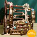 Quebra-cabeça 3D de madeira com pistas de bolinhas de gude, brinquedo mecânico para montar, brinquedo educativo STEAM, kit de construção de modelos para crianças e adultos.