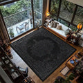 Retro Black Persian CARPET LIVE ROOM Luxury Home Decoration Bedroom Large Area Rugs Easy Cleaning Non-slip Floor Mats Bedside