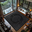 Retro Black Persian CARPET LIVE ROOM Luxury Home Decoration Bedroom Large Area Rugs Easy Cleaning Non-slip Floor Mats Bedside