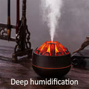 Umidificador Chama de Carvão 300ml com Aromaterapia e Luz Noturna