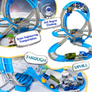 Brinquedo de Carro de Corrida Elétrico de Engenharia Magic Climbing da Space Track Toys Pista de Corrida Dobrável Flexível Carros Trem Brinquedo para Presente de Criança