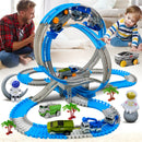 Brinquedo de Carro de Corrida Elétrico de Engenharia Magic Climbing da Space Track Toys Pista de Corrida Dobrável Flexível Carros Trem Brinquedo para Presente de Criança