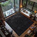 Retro Black Persian CARPET LIVE ROOM Luxury Home Decoration Bedroom Large Area Rugs Easy Cleaning Non-slip Floor Mats Bedside