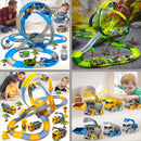 Brinquedo de Carro de Corrida Elétrico de Engenharia Magic Climbing da Space Track Toys Pista de Corrida Dobrável Flexível Carros Trem Brinquedo para Presente de Criança