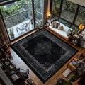 Retro Black Persian CARPET LIVE ROOM Luxury Home Decoration Bedroom Large Area Rugs Easy Cleaning Non-slip Floor Mats Bedside